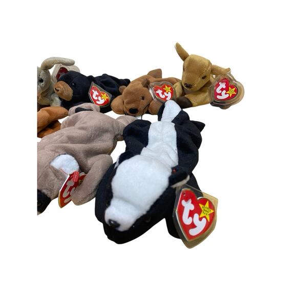 Lot Of 9 Beanie Babies Forest Themed Deer Moose Fox Skunk Bear Raccoon Beaver - Picture 4 of 6